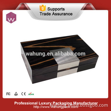 custom logo printed wooden jewelry packaging boxes